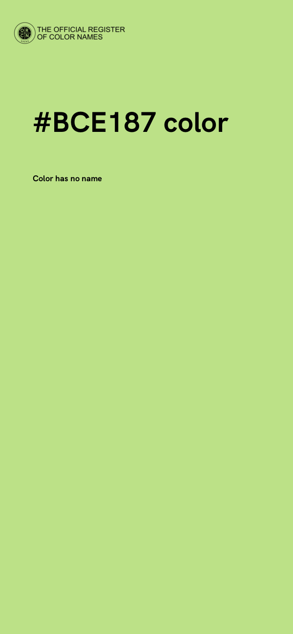 #BCE187 color image