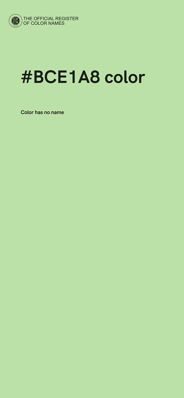 #BCE1A8 color image