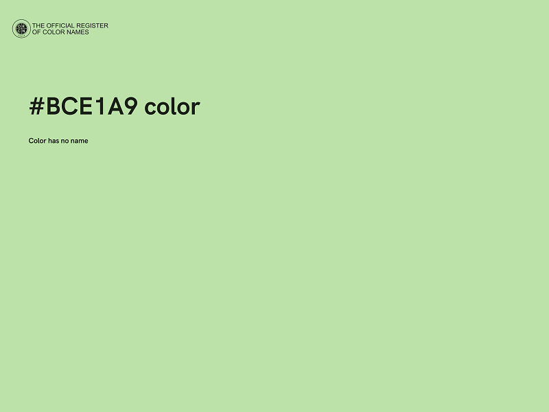 #BCE1A9 color image