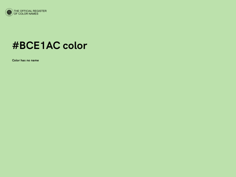 #BCE1AC color image