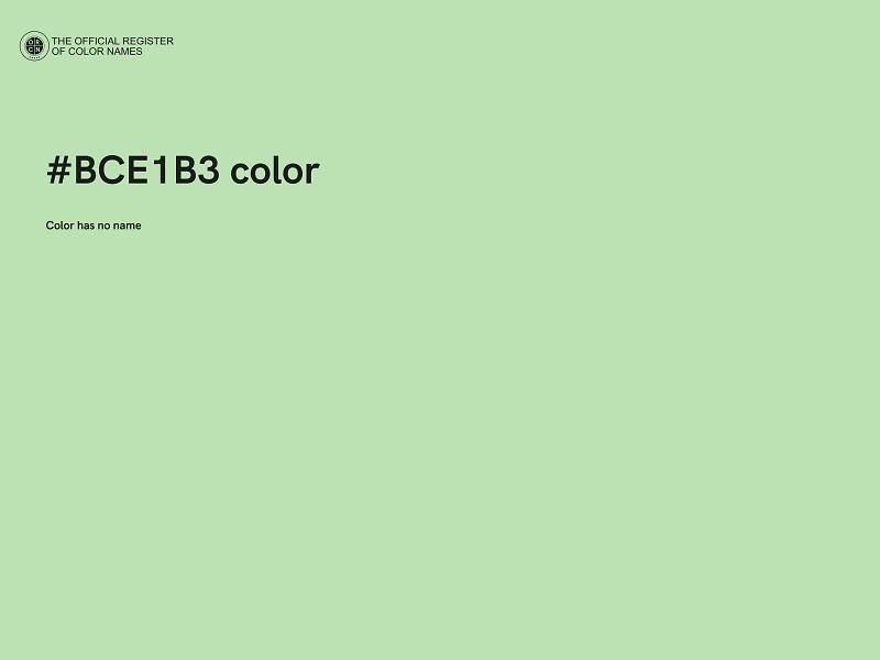 #BCE1B3 color image