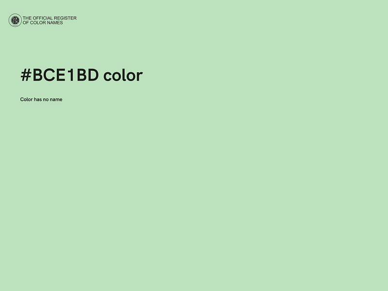 #BCE1BD color image