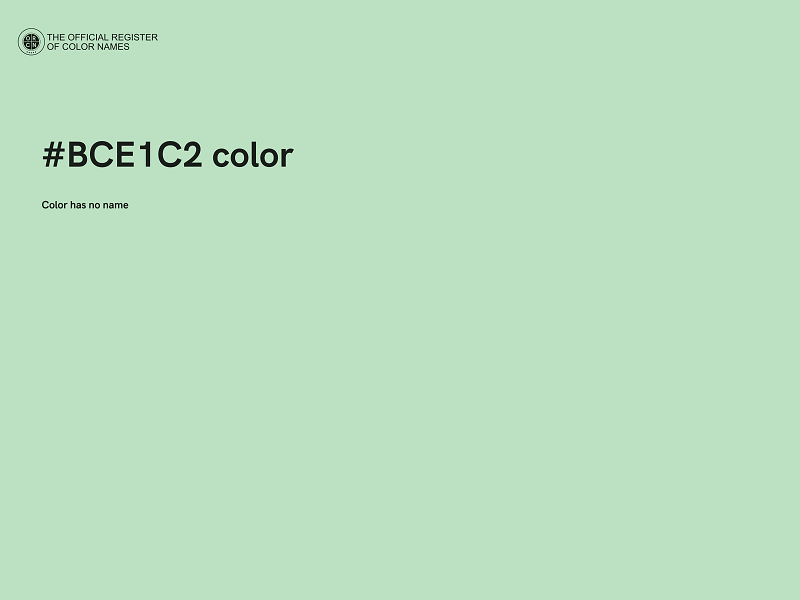 #BCE1C2 color image