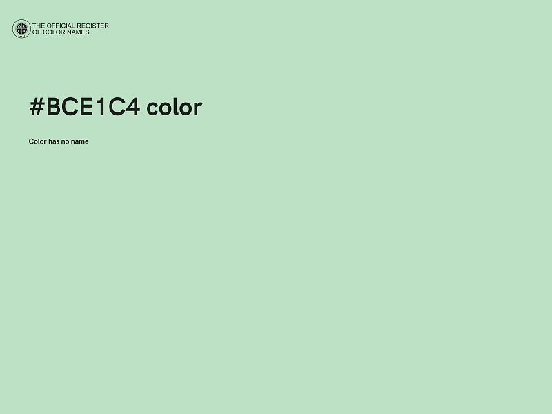 #BCE1C4 color image