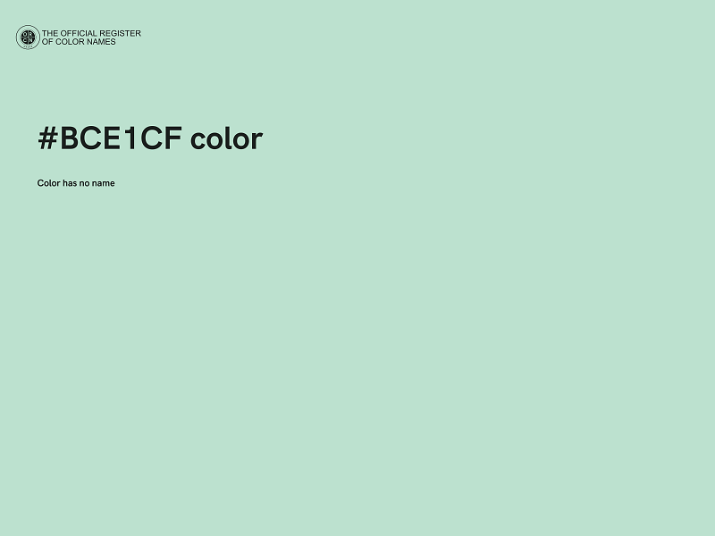 #BCE1CF color image