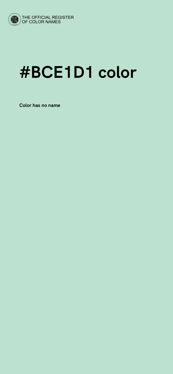 #BCE1D1 color image