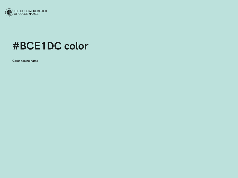 #BCE1DC color image