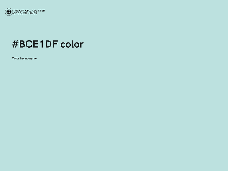 #BCE1DF color image