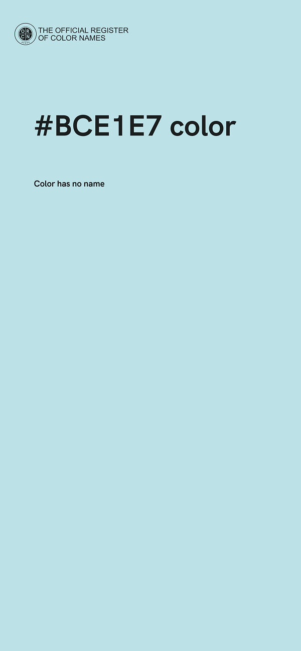 #BCE1E7 color image