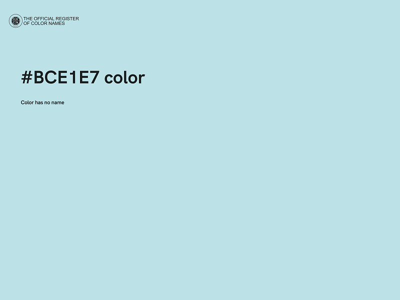 #BCE1E7 color image