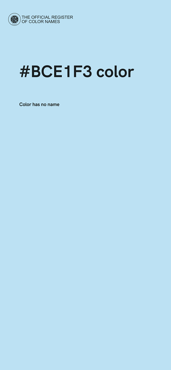 #BCE1F3 color image