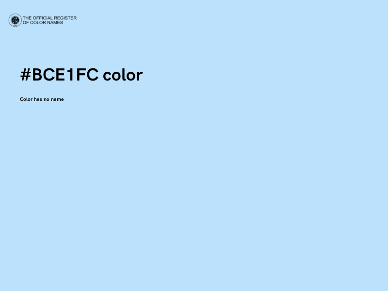#BCE1FC color image