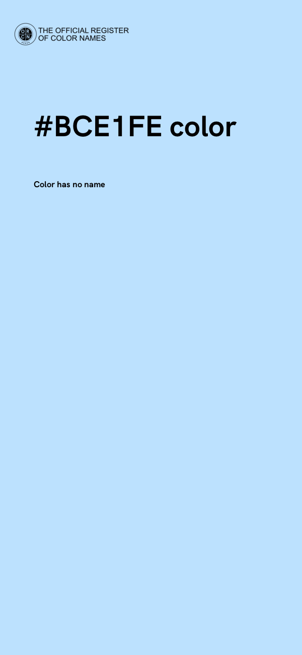 #BCE1FE color image
