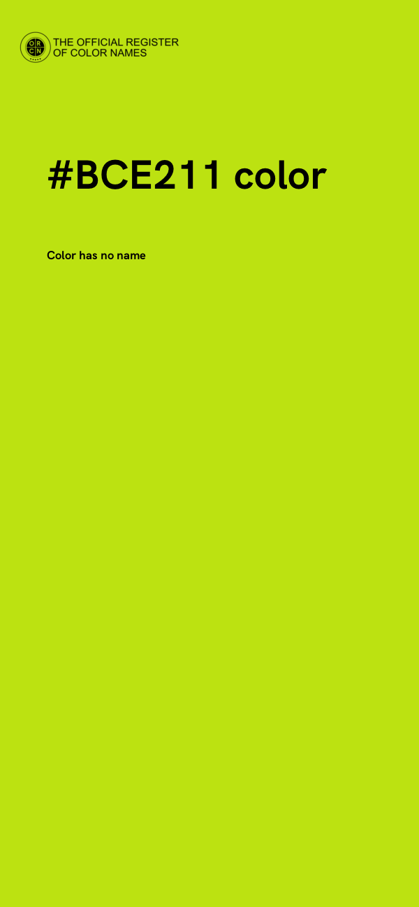 #BCE211 color image