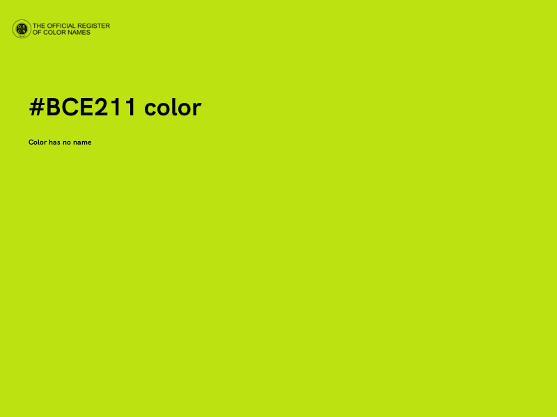 #BCE211 color image