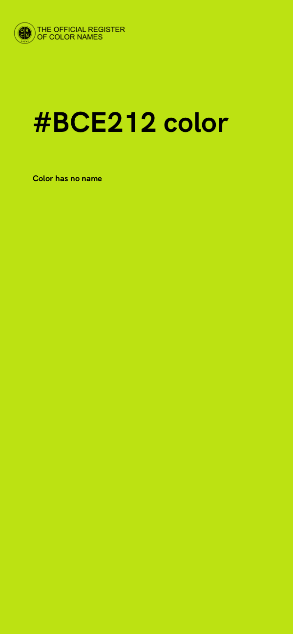 #BCE212 color image