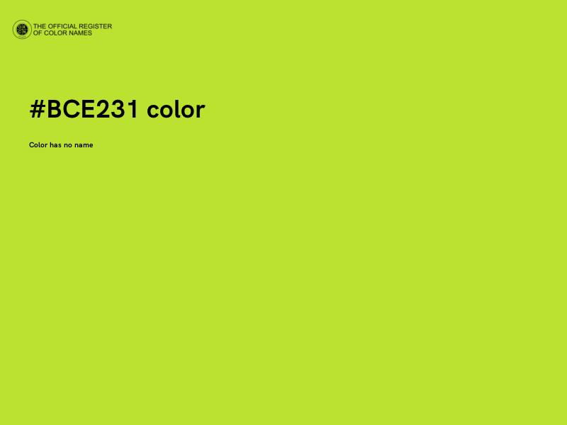 #BCE231 color image