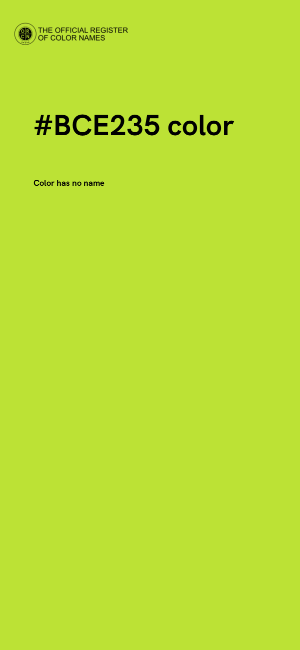 #BCE235 color image