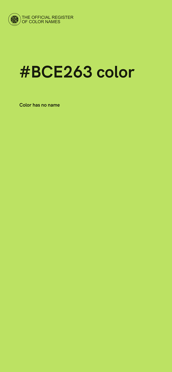 #BCE263 color image