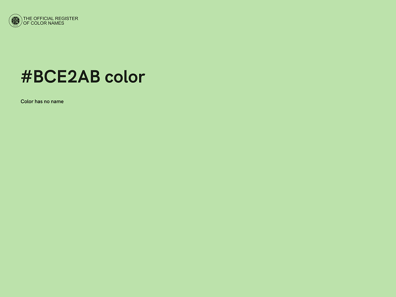 #BCE2AB color image