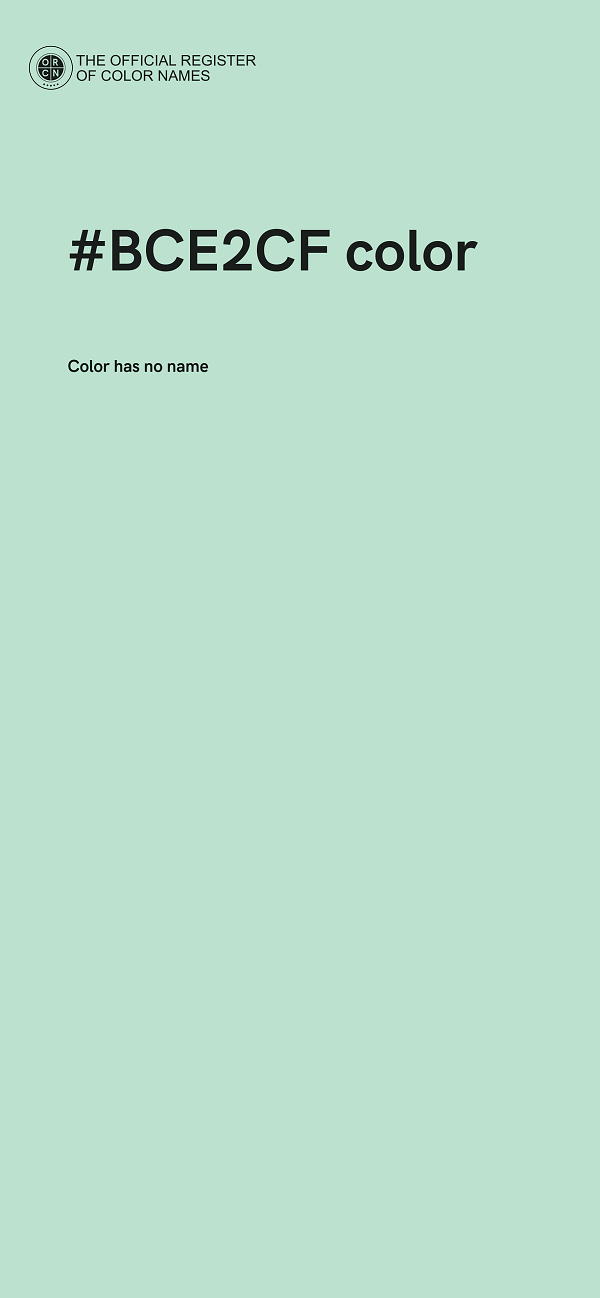 #BCE2CF color image