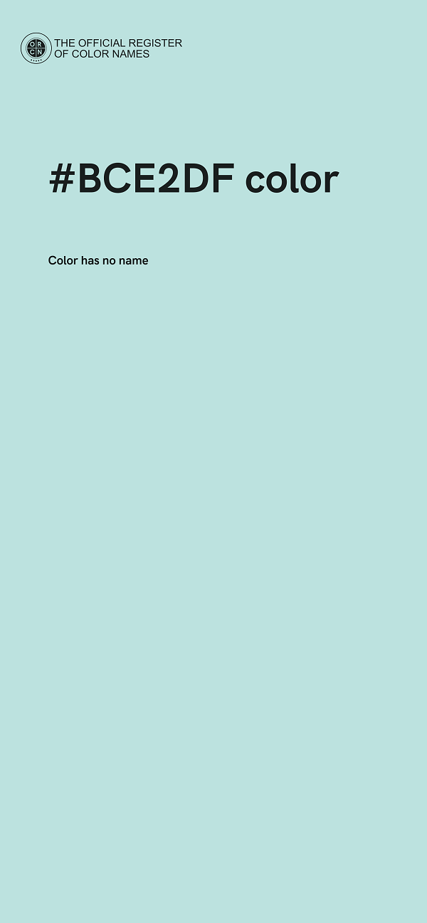 #BCE2DF color image