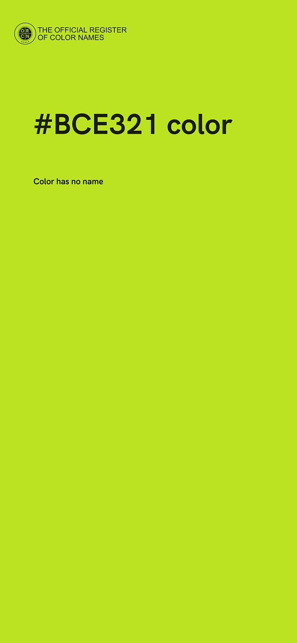 #BCE321 color image