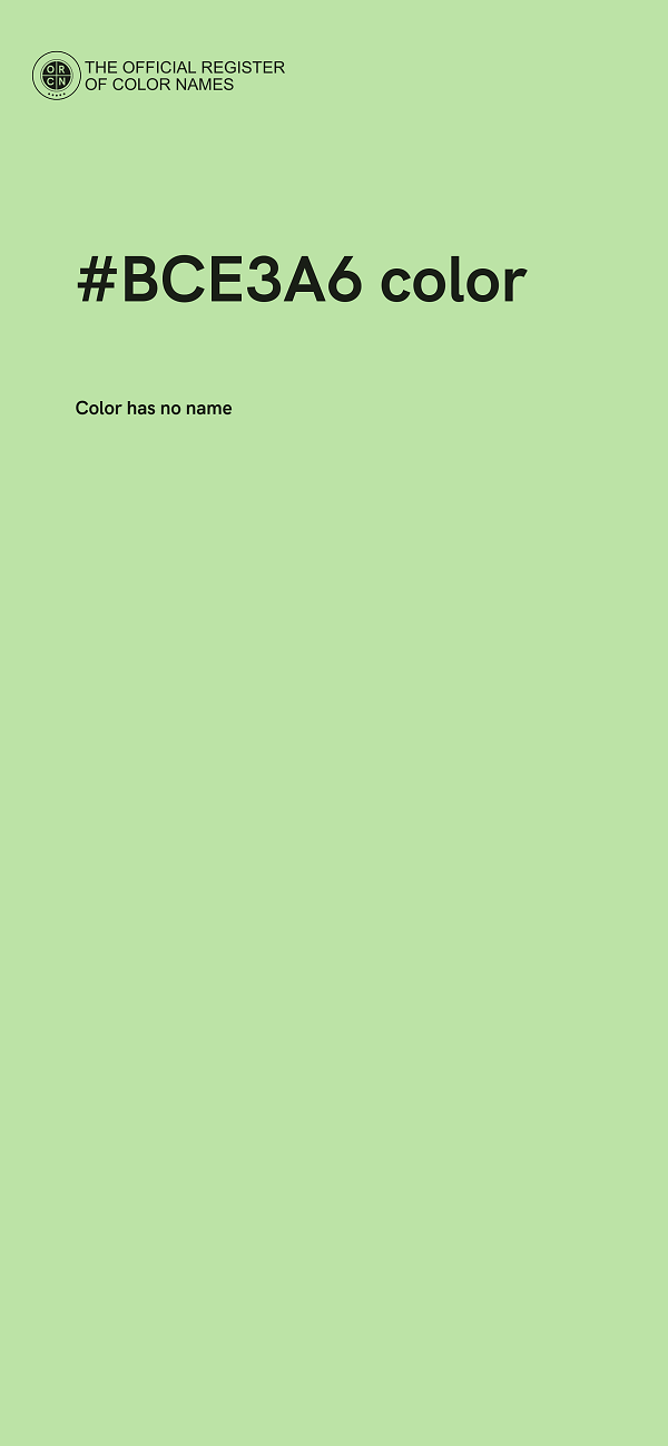 #BCE3A6 color image