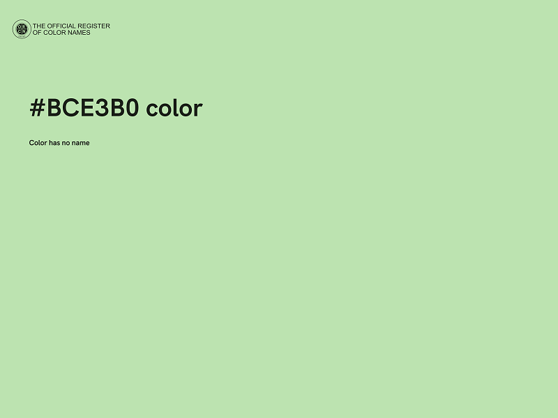 #BCE3B0 color image