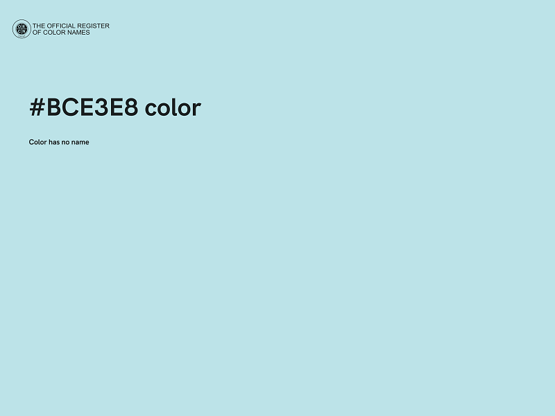 #BCE3E8 color image
