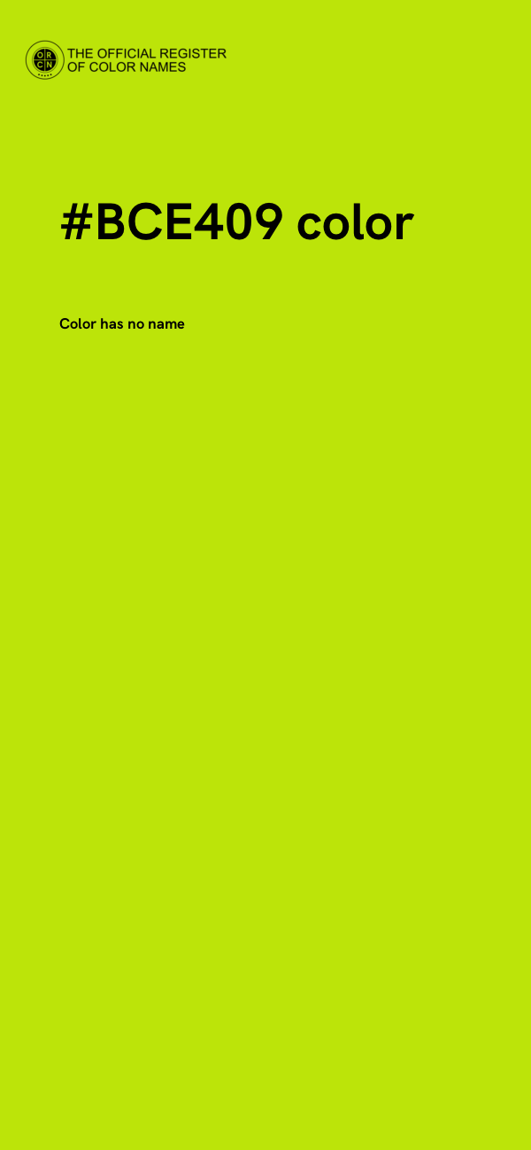 #BCE409 color image
