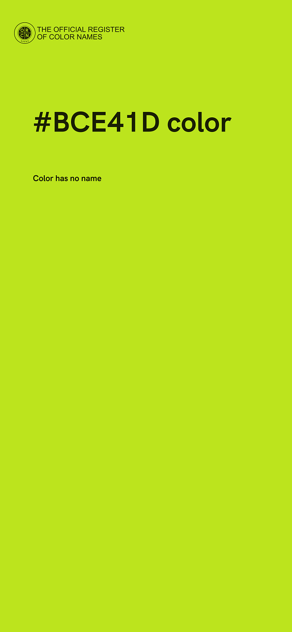 #BCE41D color image