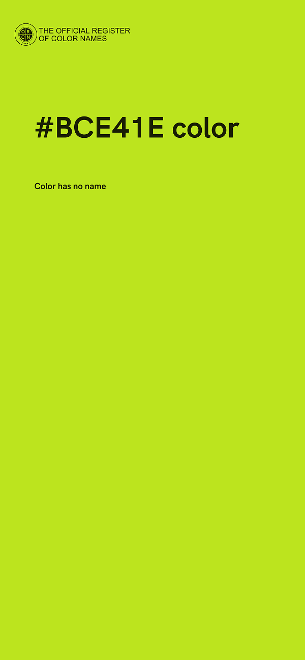 #BCE41E color image