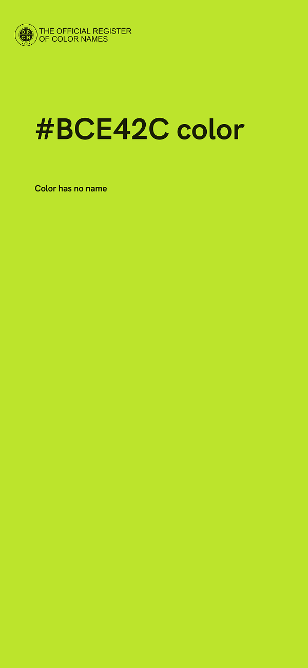 #BCE42C color image