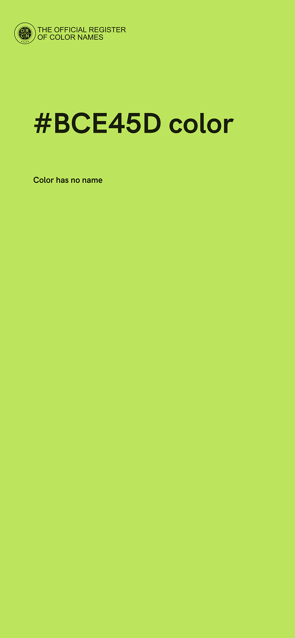 #BCE45D color image