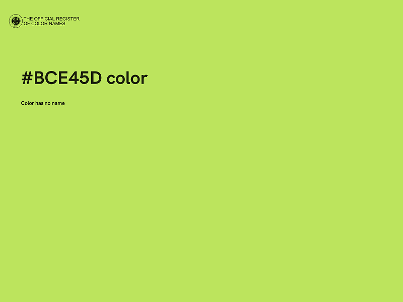 #BCE45D color image