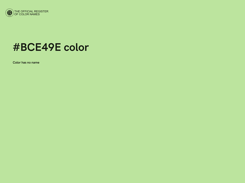 #BCE49E color image