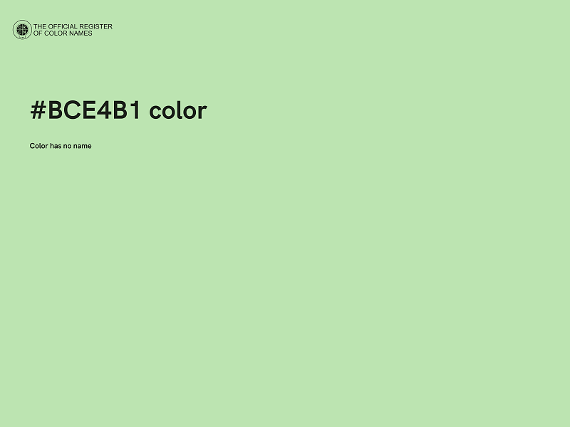 #BCE4B1 color image