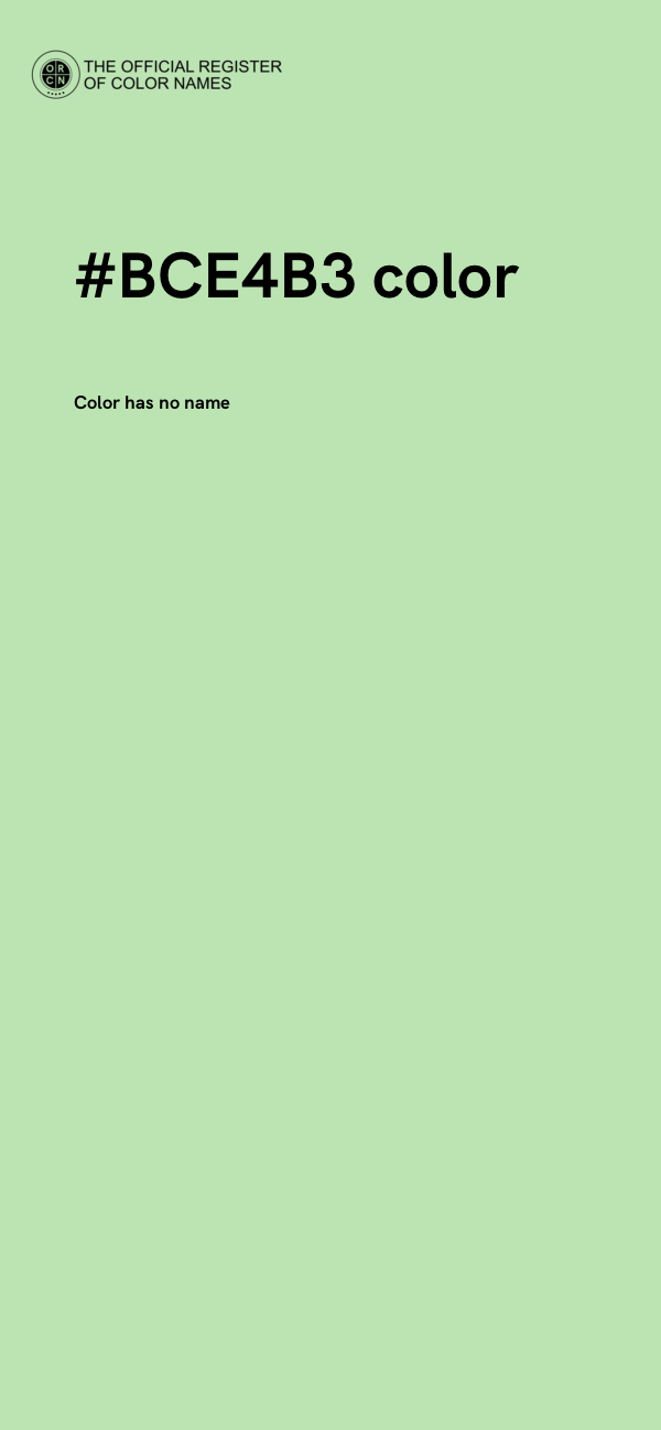 #BCE4B3 color image