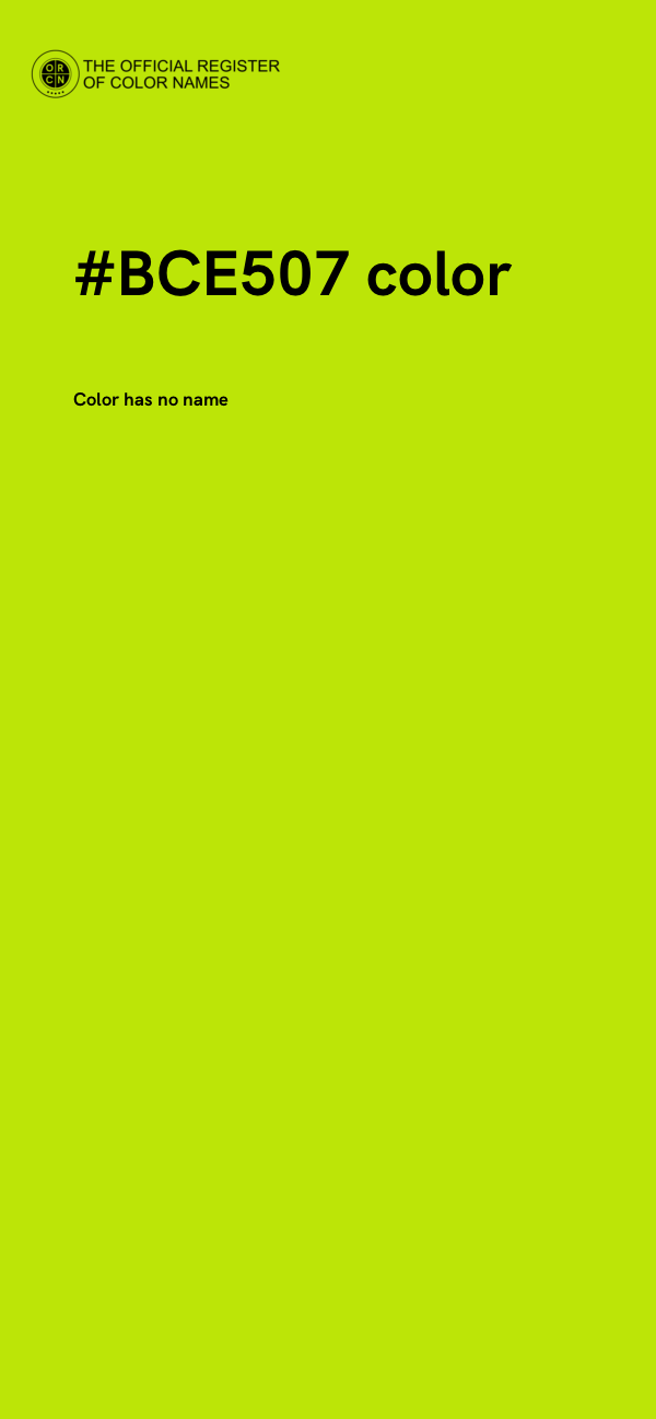 #BCE507 color image