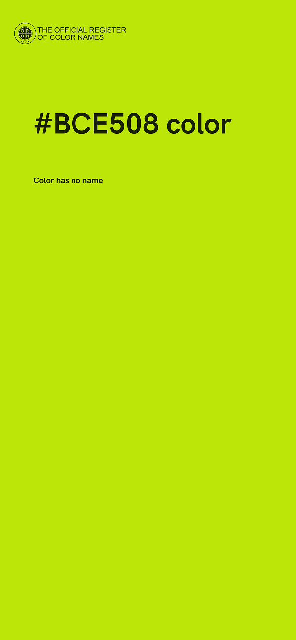 #BCE508 color image