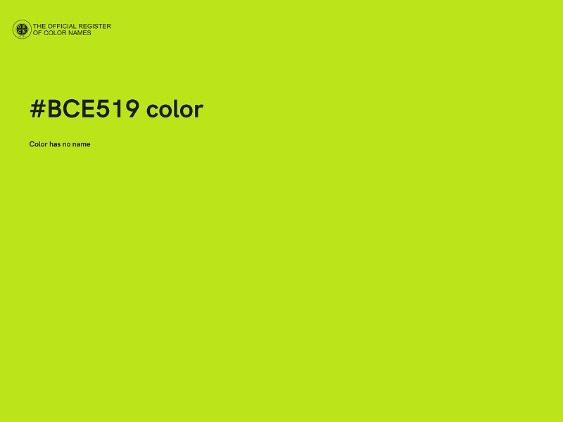 #BCE519 color image