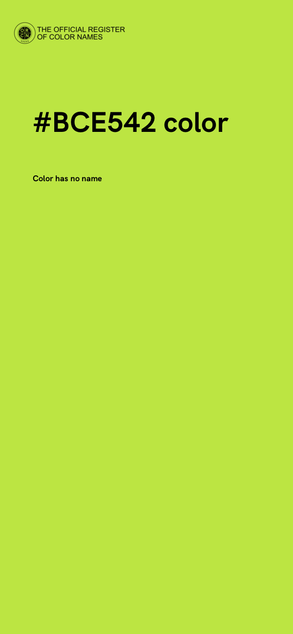 #BCE542 color image