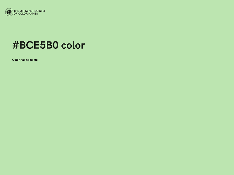 #BCE5B0 color image