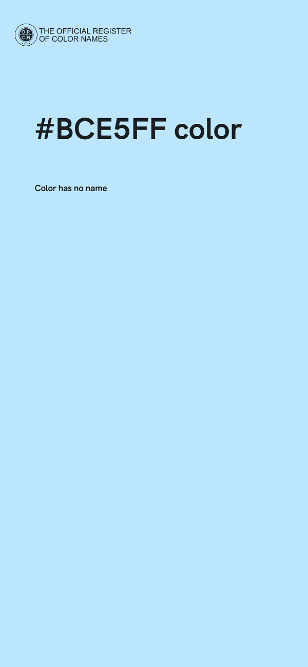 #BCE5FF color image