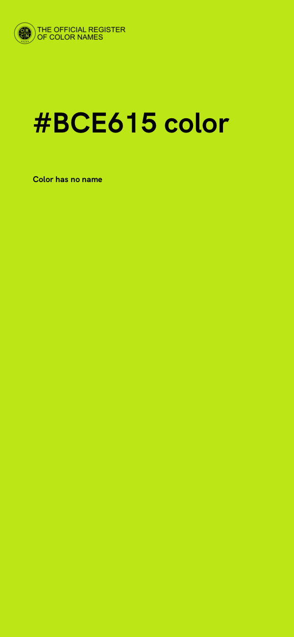 #BCE615 color image