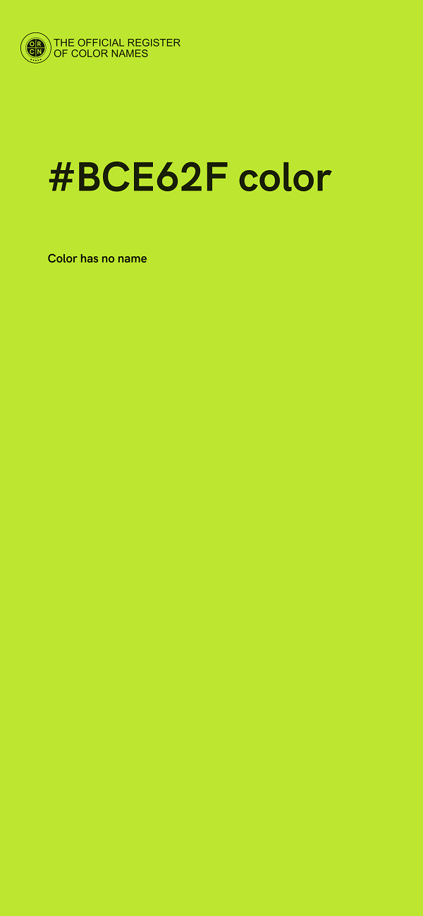 #BCE62F color image