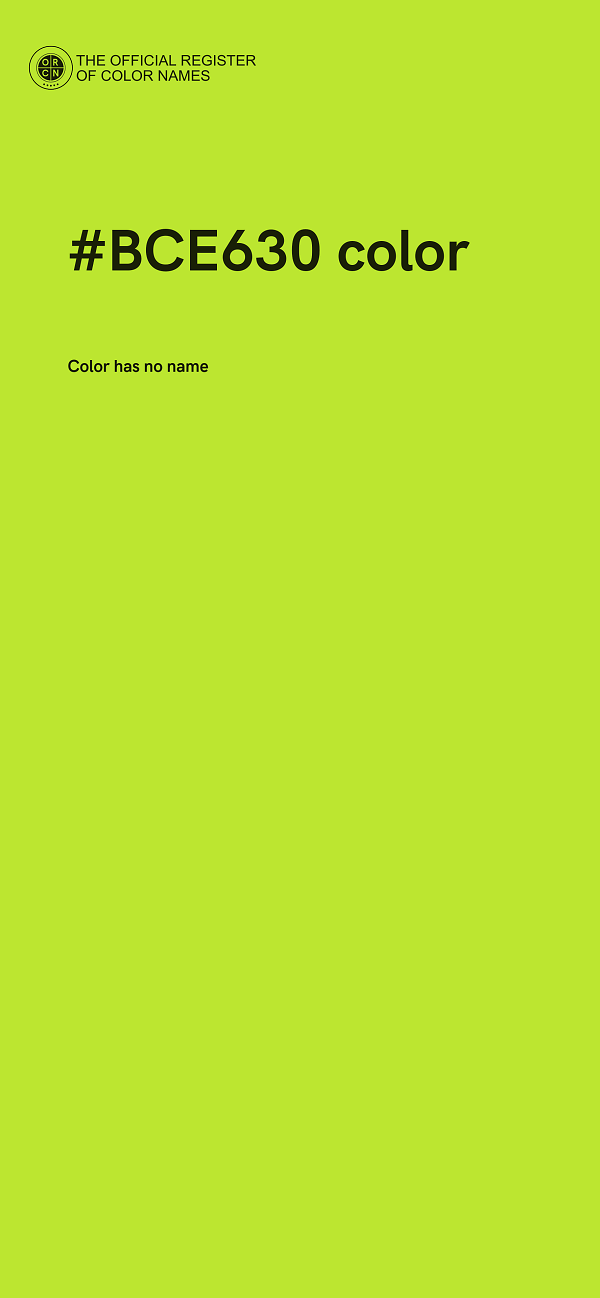 #BCE630 color image