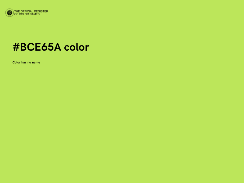 #BCE65A color image