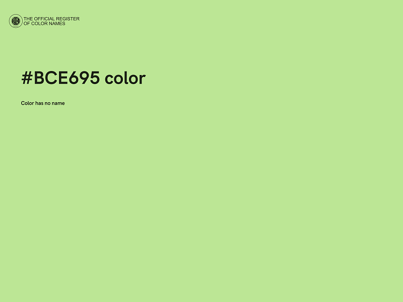 #BCE695 color image